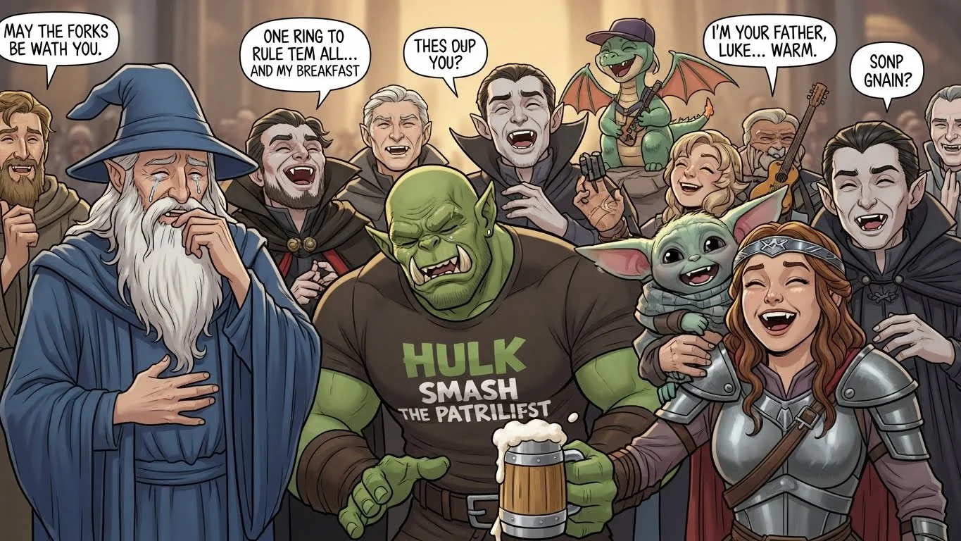 Clean and Family-Friendly Fantasy Pop Culture Jokes