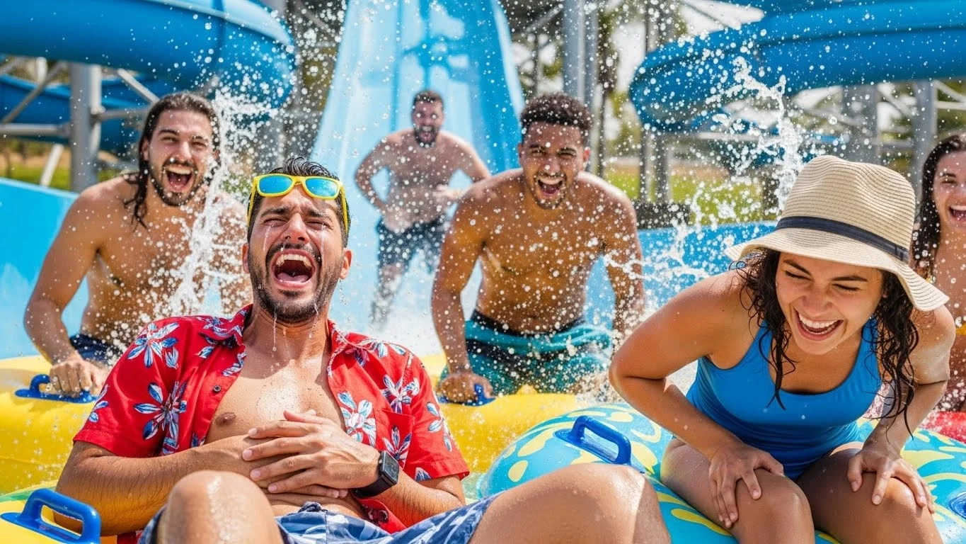 Clever water park jokes for Instagram