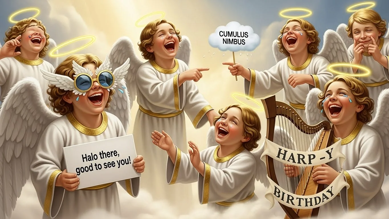 Funny Angel Puns Captions