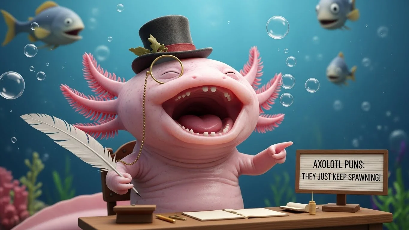 Funny Axolotl Puns