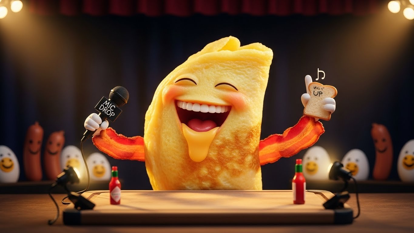 Funny Omelette Puns Captions