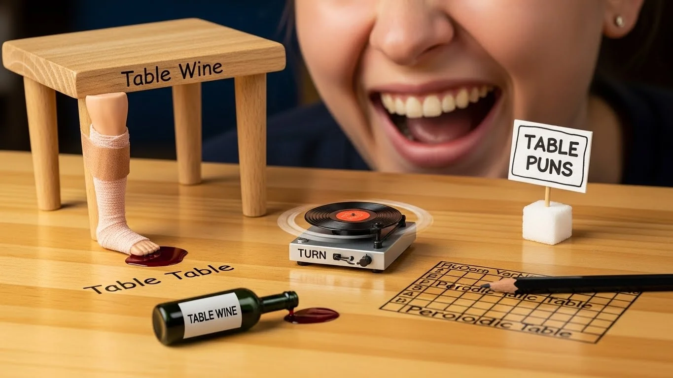 Funny Table Puns Captions