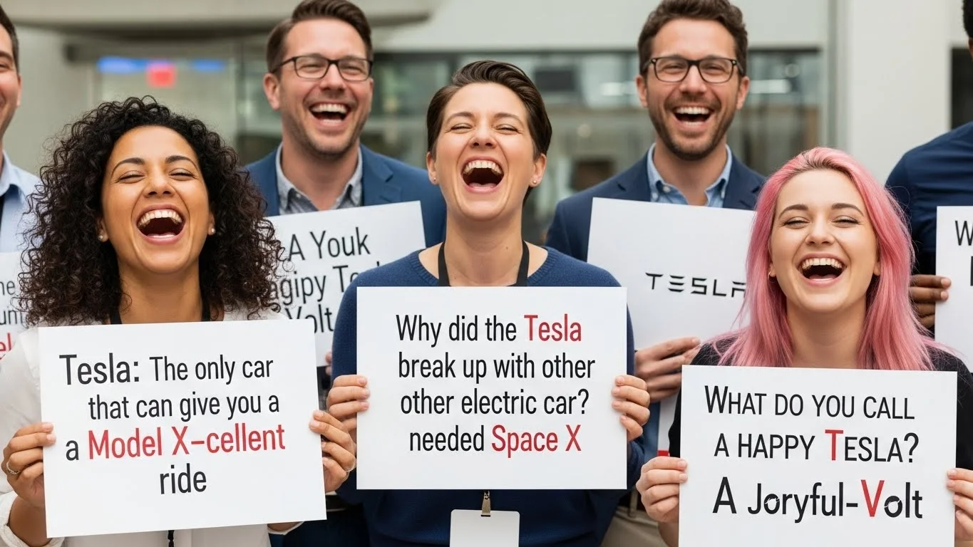 Funny Tesla Puns Captions