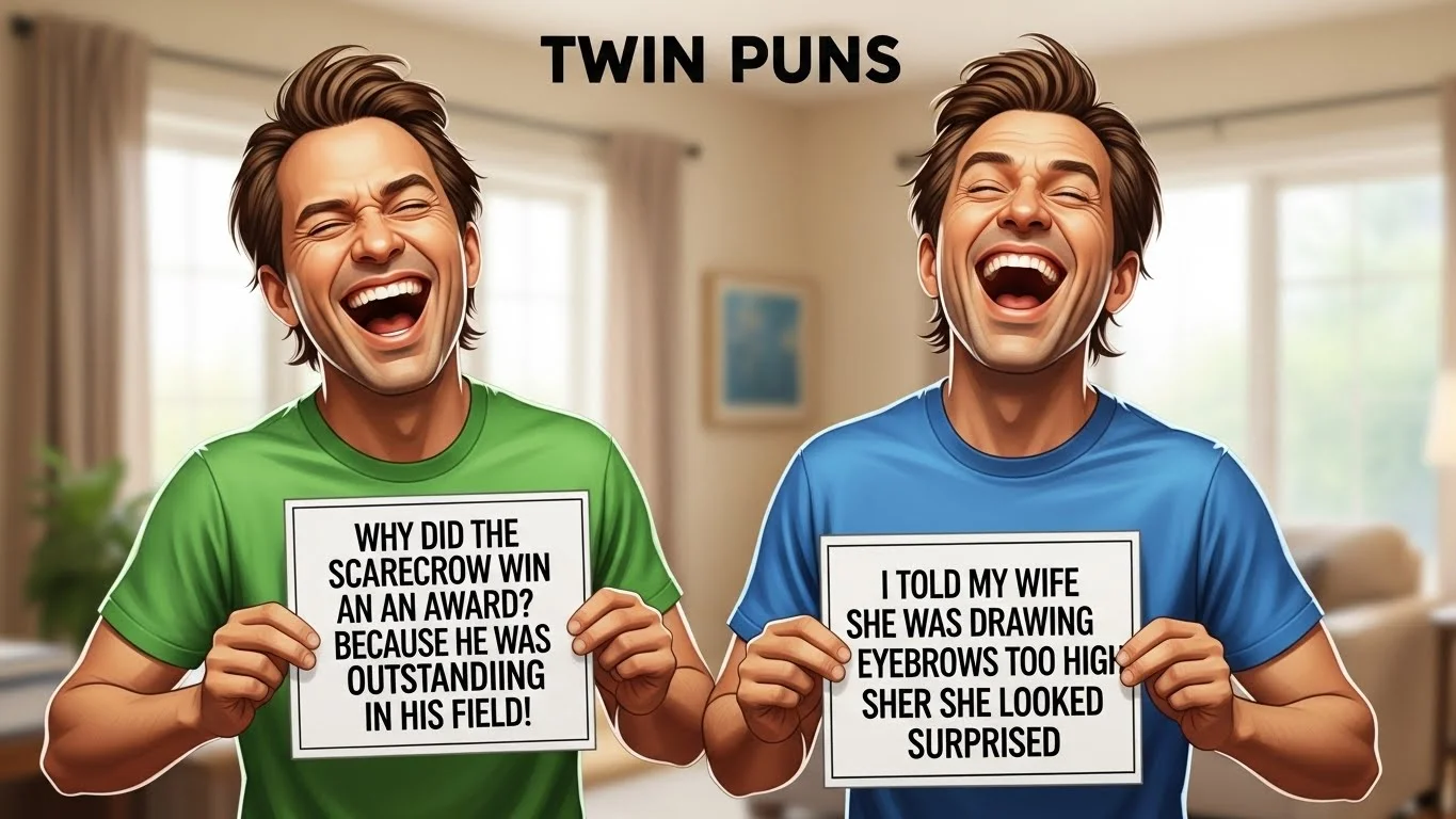 Funny Twin Puns Captions