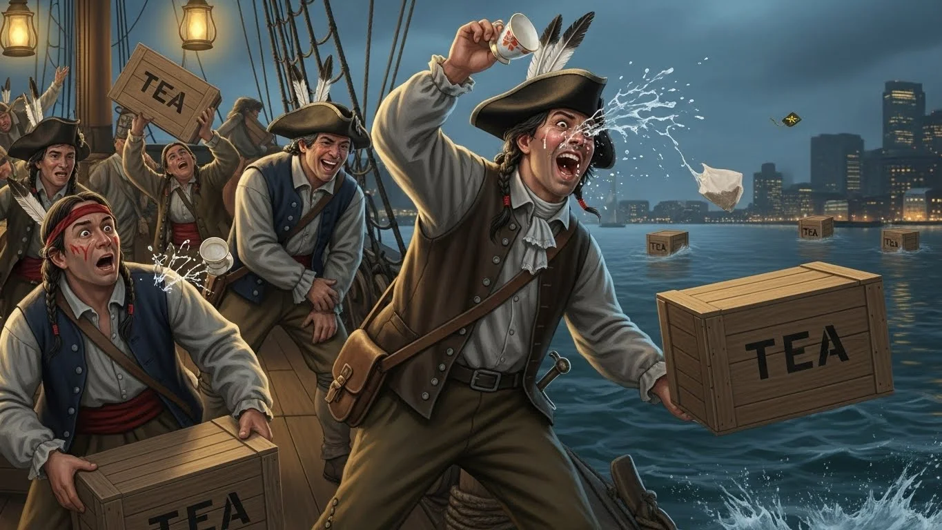 Funny boston tea party jokes One Liners