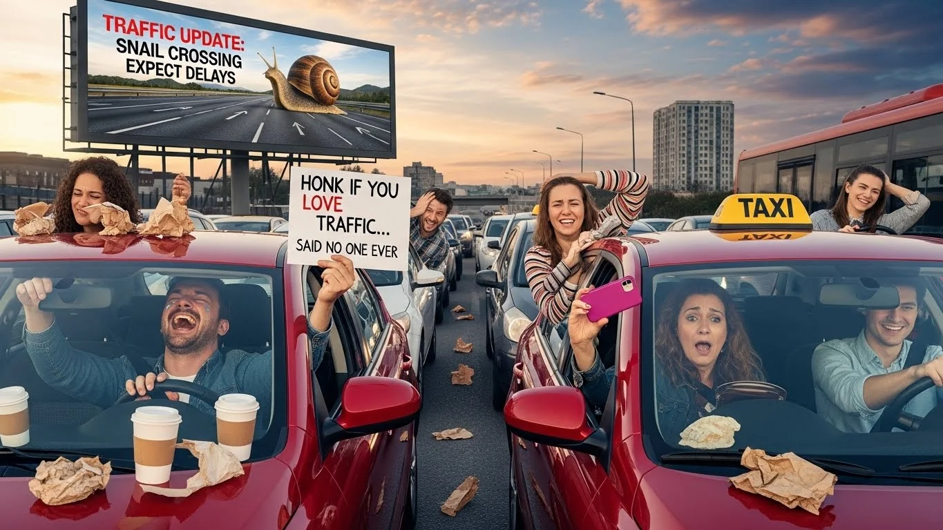 Funny jokes about traffic Captions