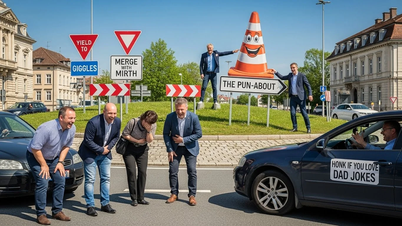 Funny roundabout jokes Captions