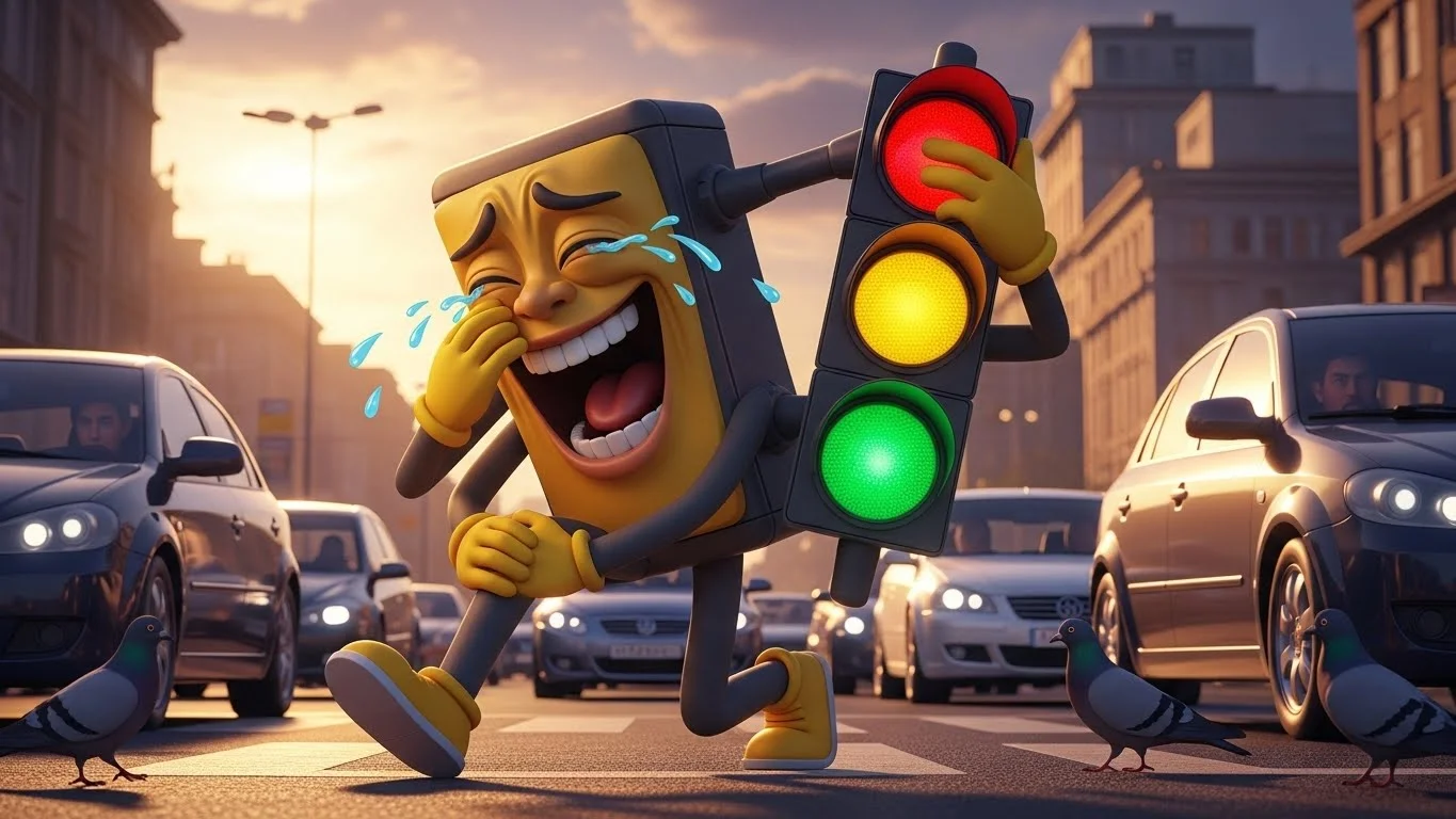 Iconic Sayings with a traffic light jokes Light Twist