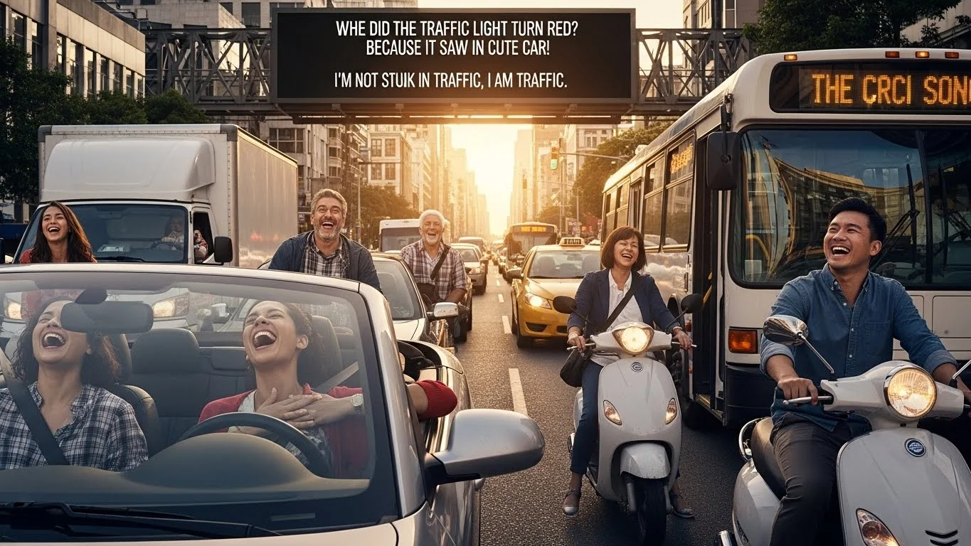 Short Funny traffic jokes one liners