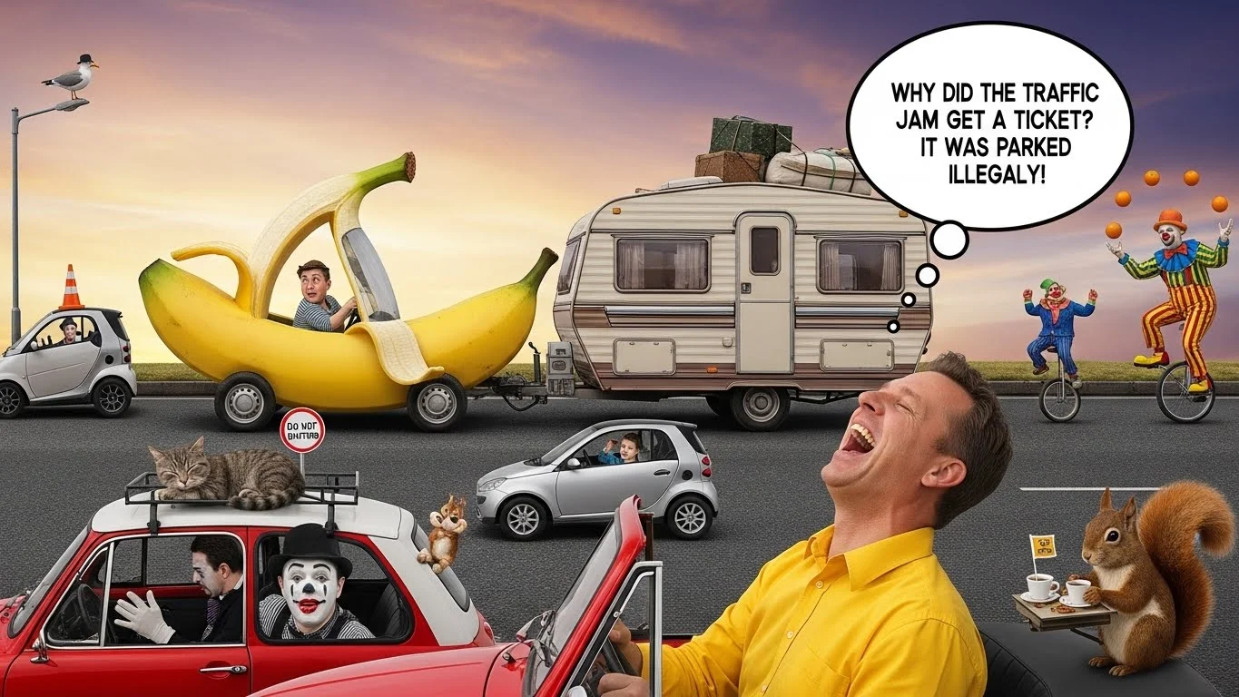 Silly & Sassy traffic jam jokes Wordplay