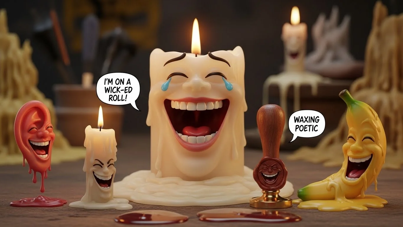 Silly & Sassy wax puns Wordplay