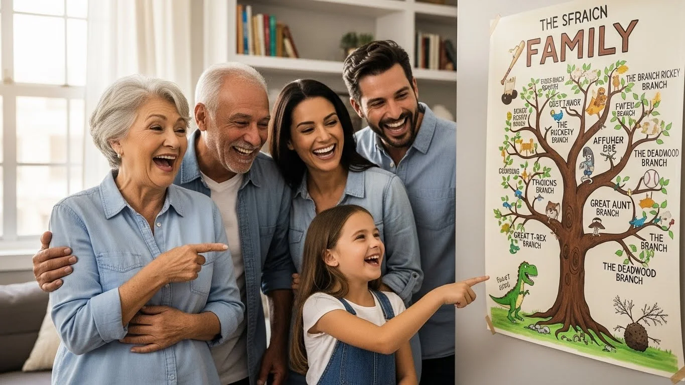 Witty Family family tree jokes for Social Media