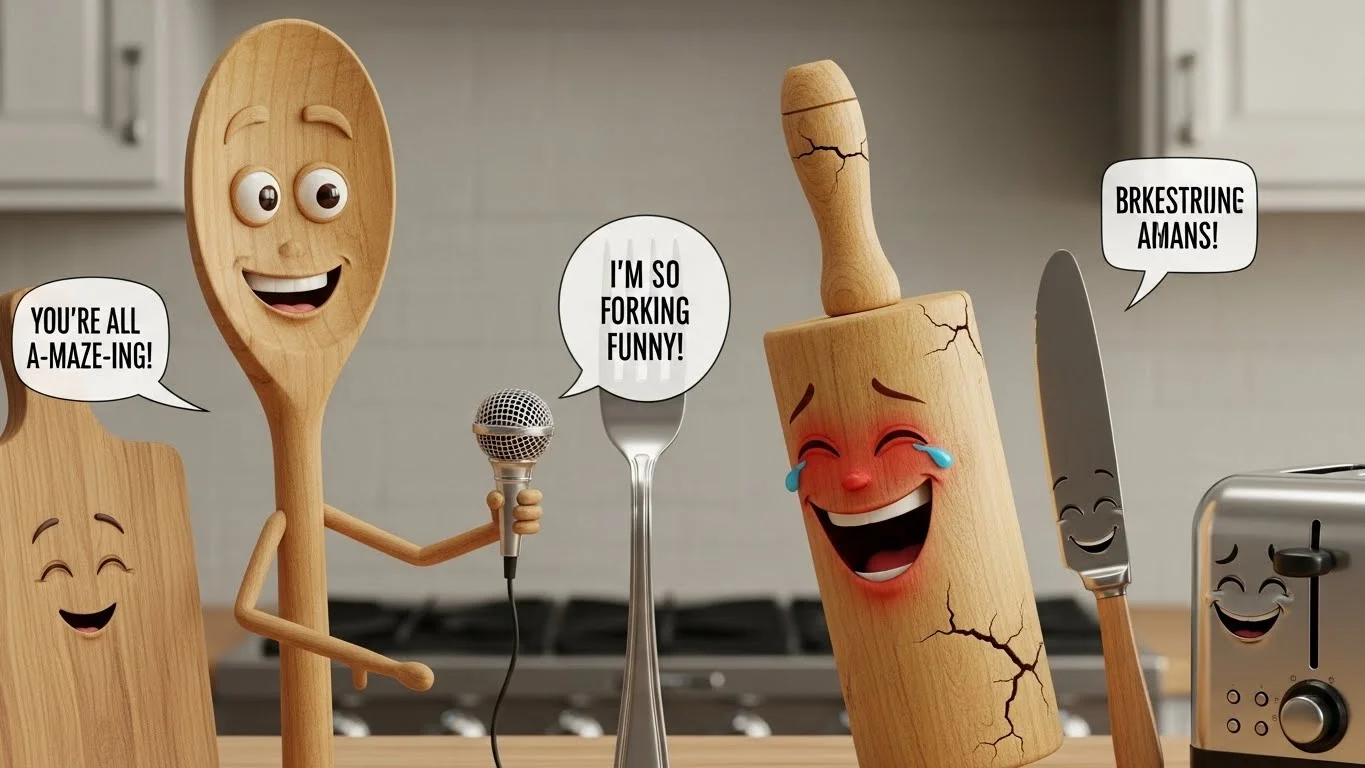 Witty Utensil Puns for Social Media