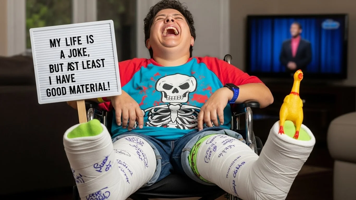 Witty jokes about broken legs for Social Media