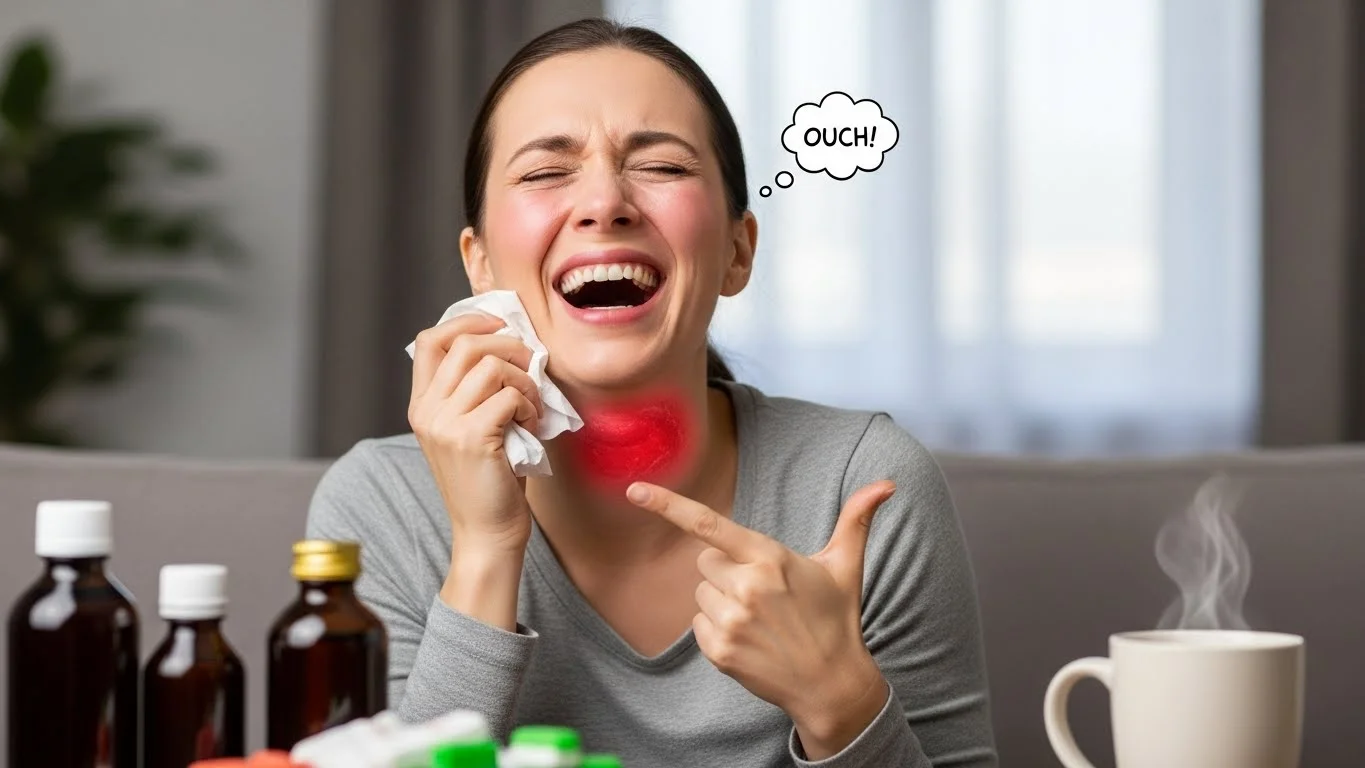 Witty sore throat jokes for Social Media