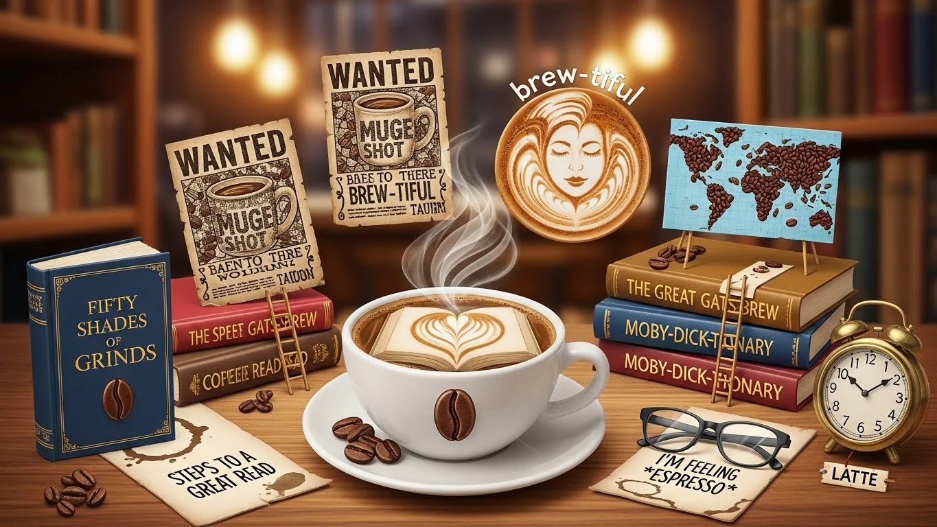 coffee and book puns