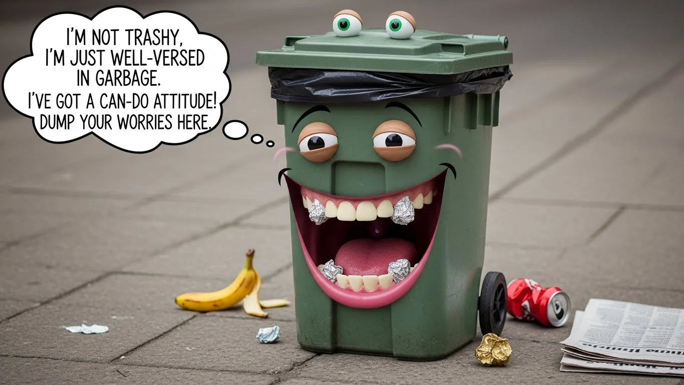 funny trash can sayings