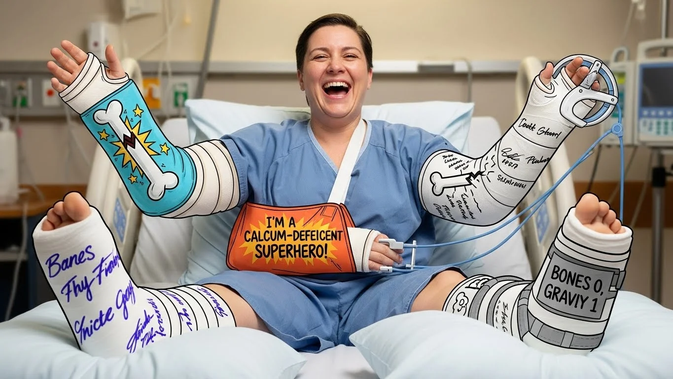 Witty jokes about broken bones for Social Media