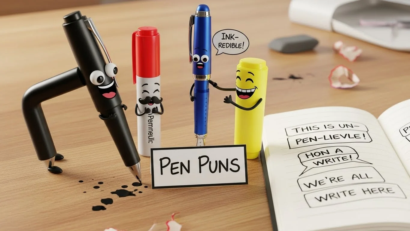 Clean and Family-Friendly Pen puns