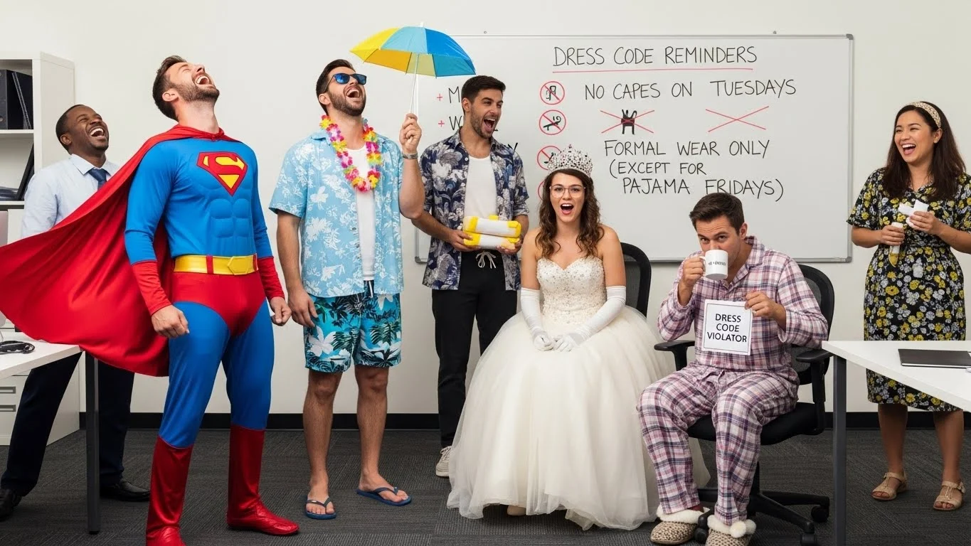 Clever dress code jokes for Instagram