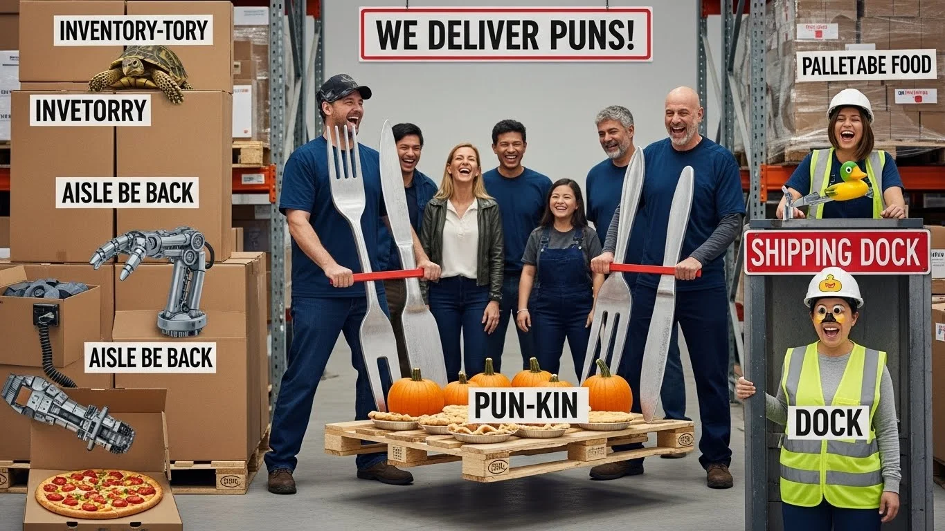 Clever warehouse puns for Instagram