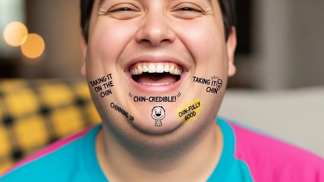 Funny Chin Puns Captions