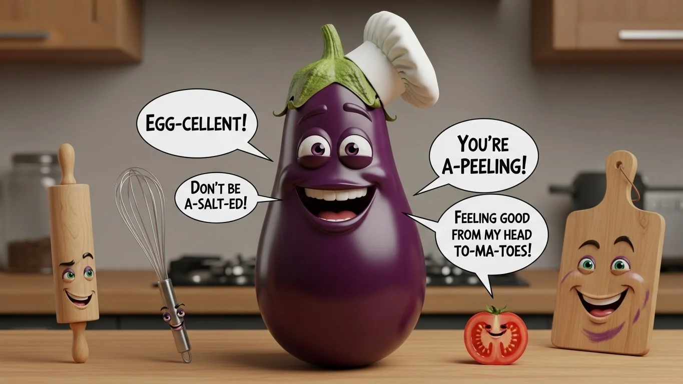 Funny Eggplant Puns Captions