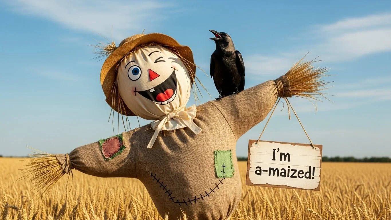 Funny Scarecrow Puns Captions