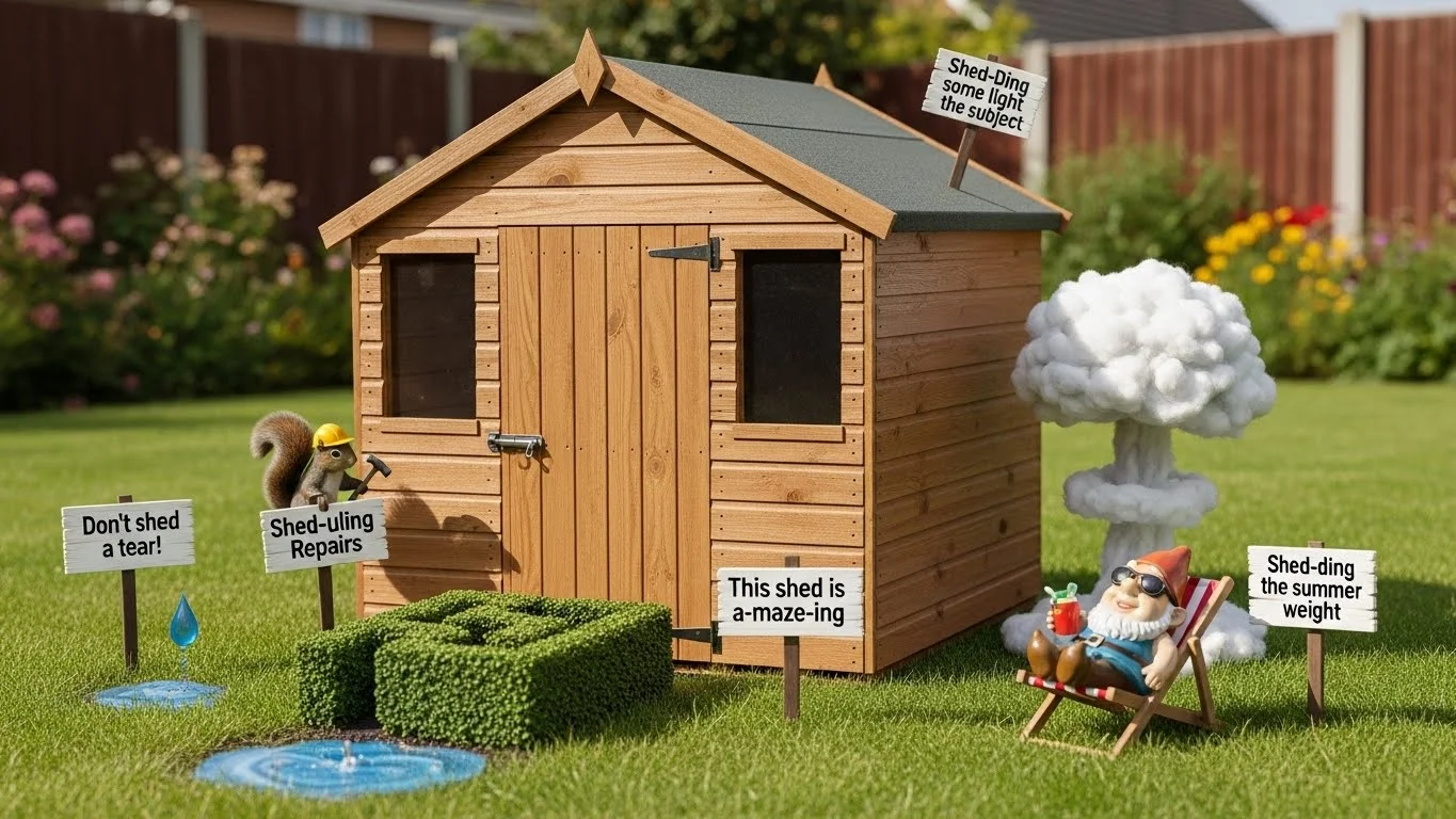Funny Shed Puns Captions