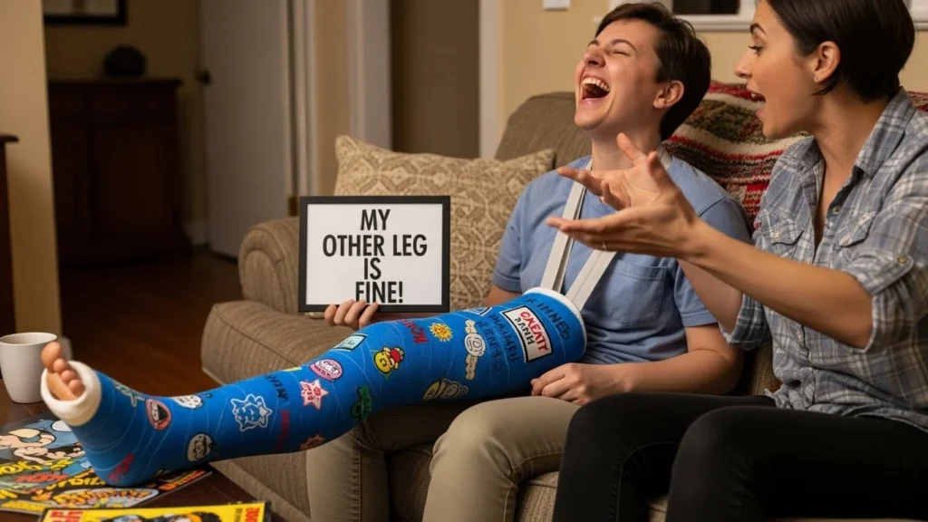 Funny Things to Say to Someone with a Broken Leg jokes