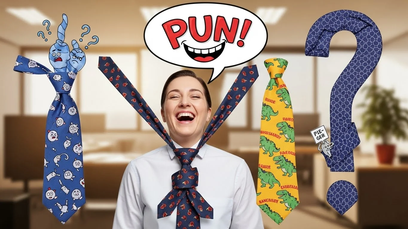 Funny Tie Puns Captions