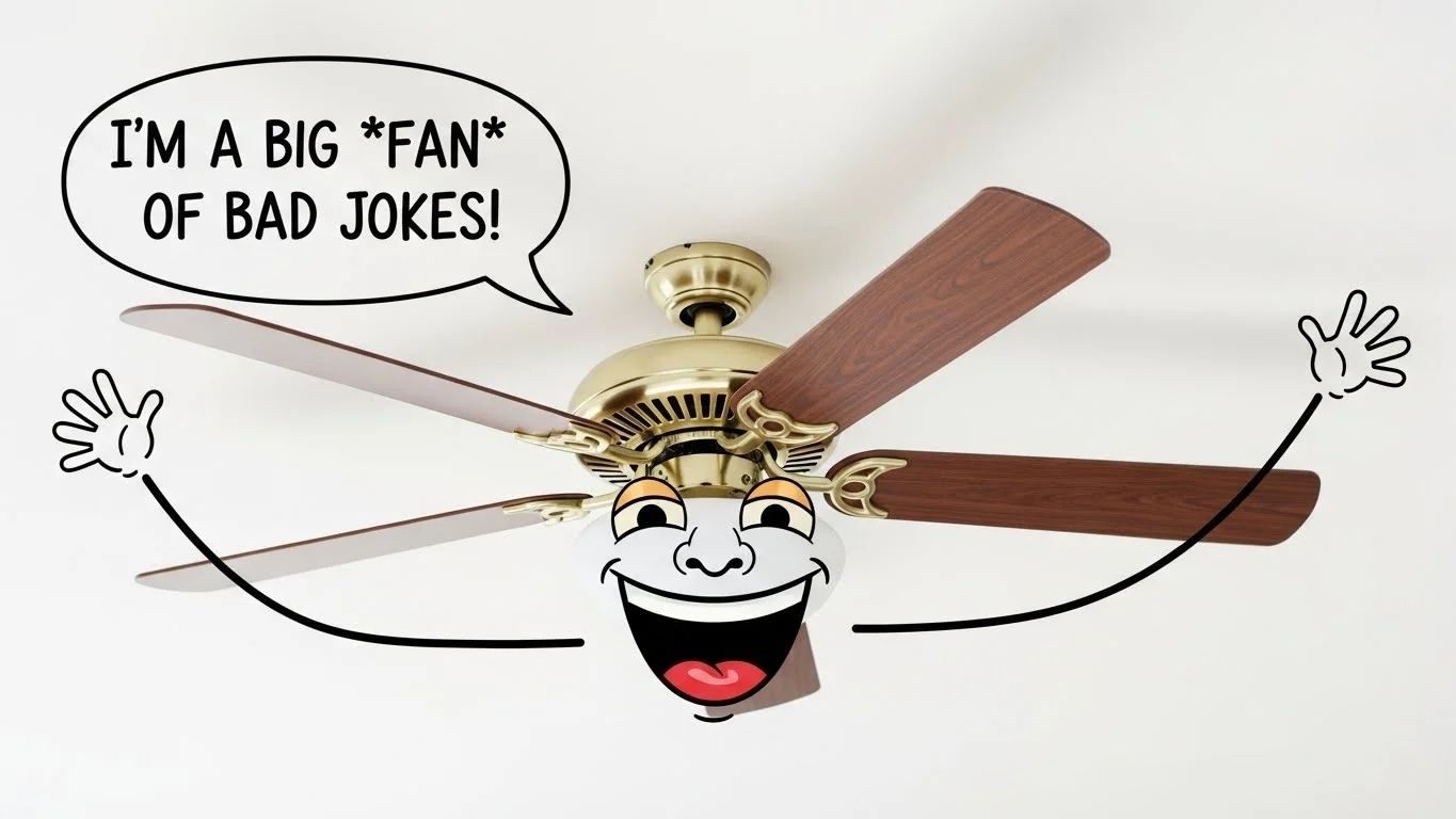 Iconic Sayings with a ceiling fan puns Twist