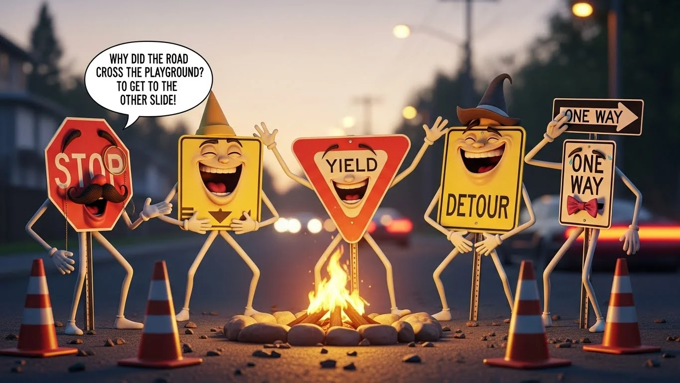 Iconic Sayings with a jokes about roads