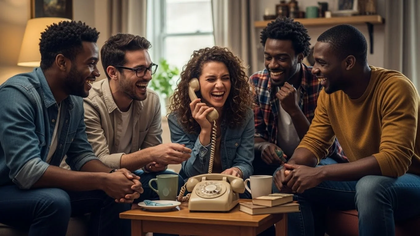 Iconic Sayings with a telephone jokes one liners