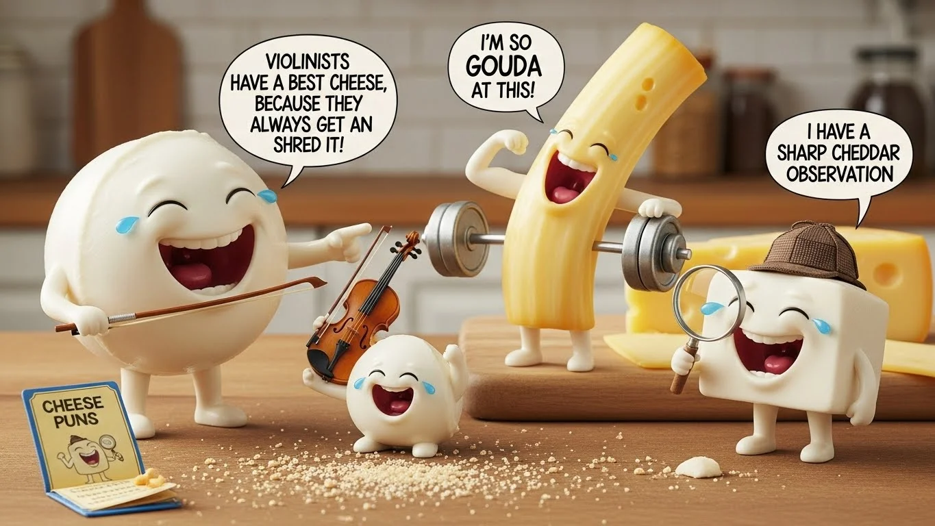 Short Funny Mozzarella Cheese Puns