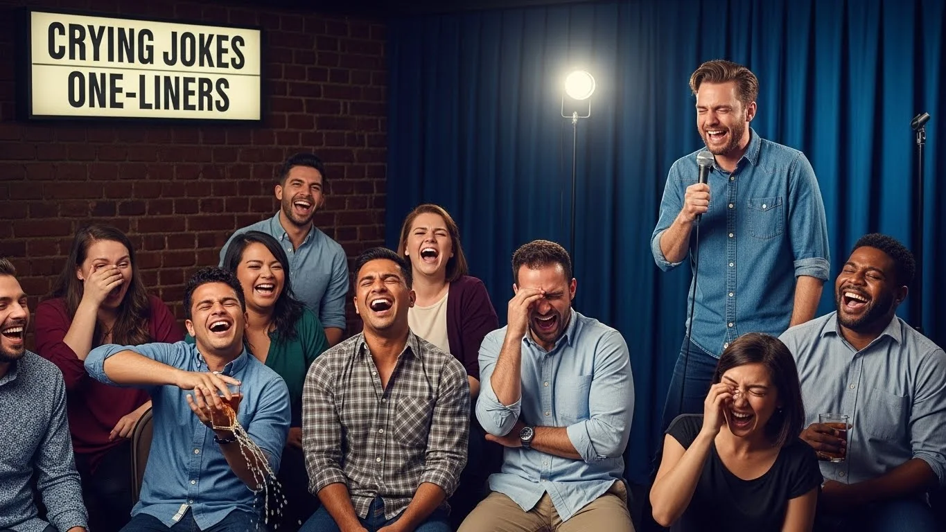 Short Funny crying jokes one liners