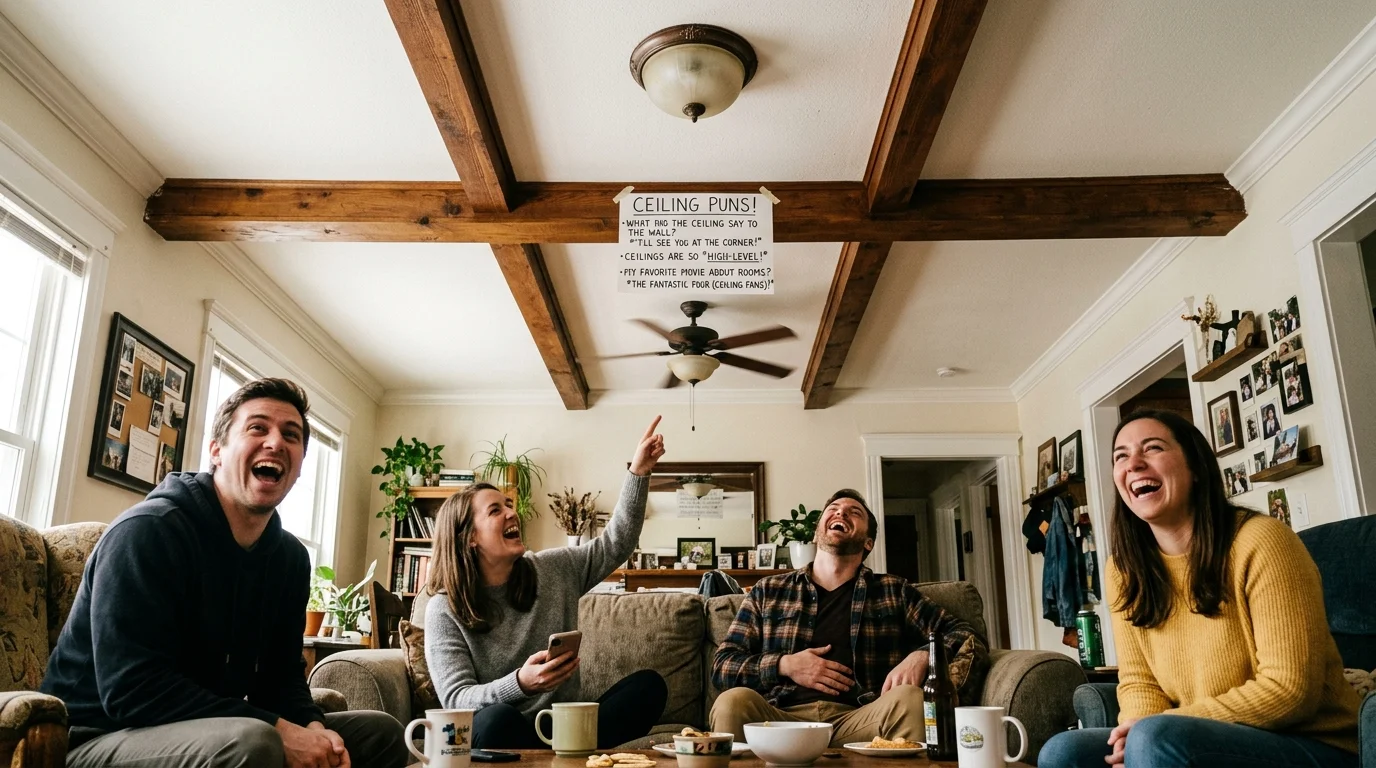 Funny Ceiling Puns Captions