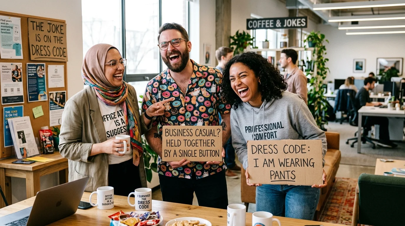 Funny Dress Code Puns Captions