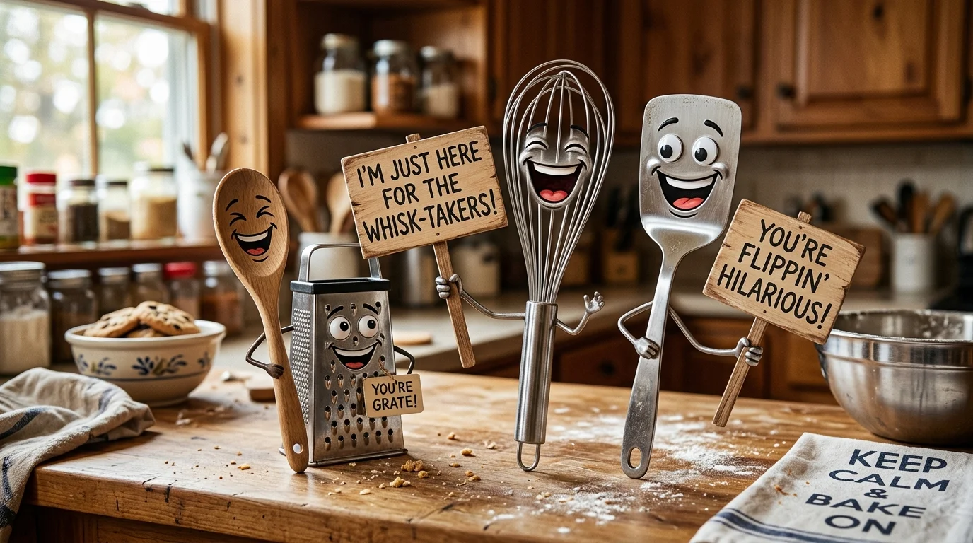 Funny Kitchen Utensil Puns Captions