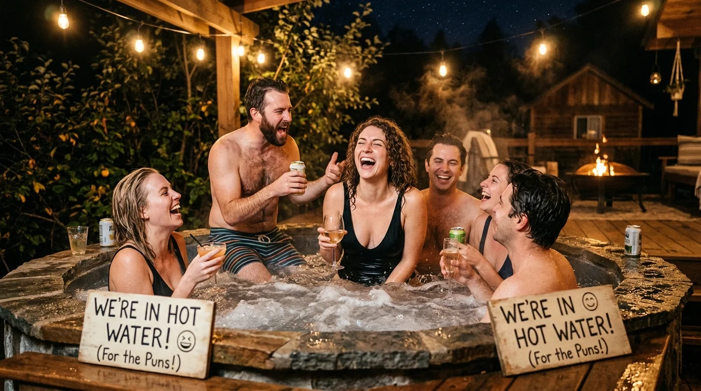 Short Funny Hot Tub Puns