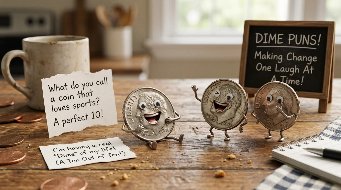 Witty Dime Puns for Social Media
