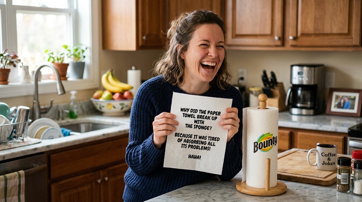 Witty paper towel jokes for Social Media